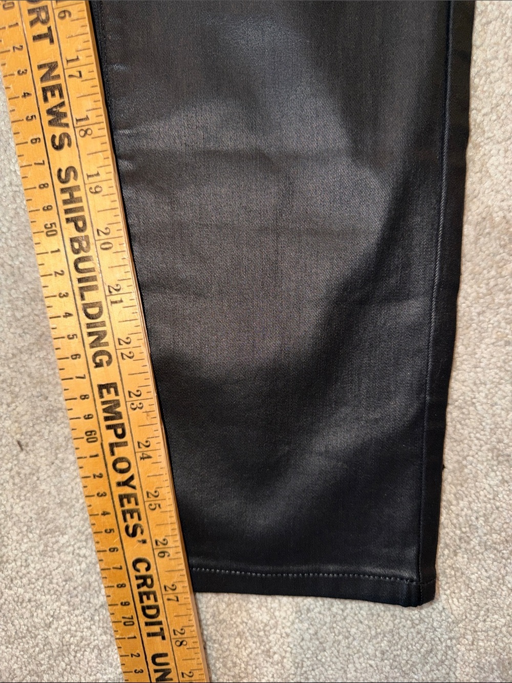 Banana Republic Black Mid-Rise Coated Skinny Jeans size 27 - Picture 11 of 11